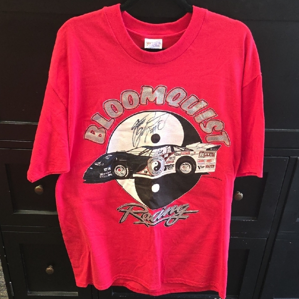 Vintage 1997 SIGNED Scott Bloomquest Racing T Shirt